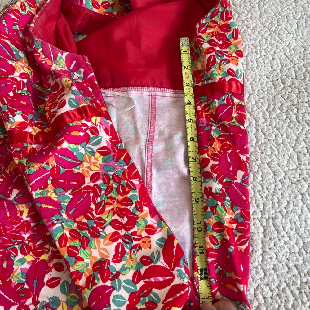 Signature by Sangria Vibrant Floral Midi Dress - Red and Pink | Size 12 - Picture 8 of 9